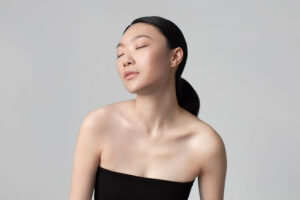 Asian woman with healthy skin
